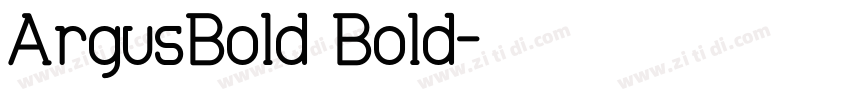 ArgusBold Bold字体转换
